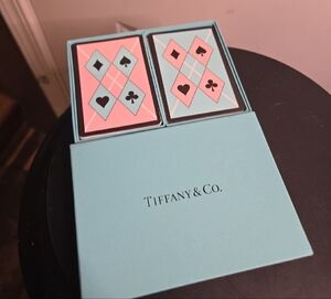 TIFFANY & Co. Playing Cards Authentic Pink and blue Diamond Design